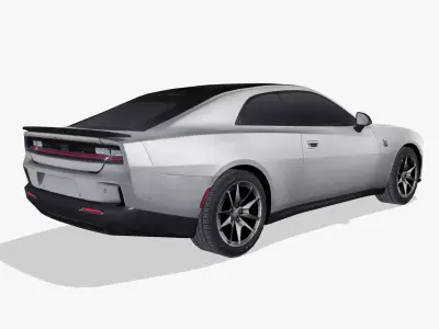Dodge Charger Daytona 2024 Low-poly 3D model
