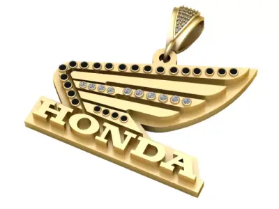 Honda Wings Pendant 3D PRINTABLE MODEL  3D print model