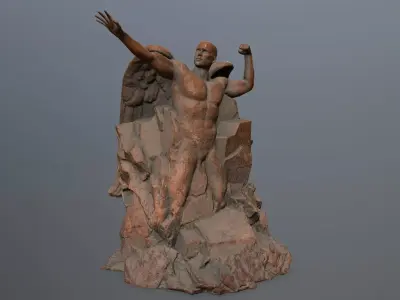 Man statue 1 Low-poly 3D model purchase