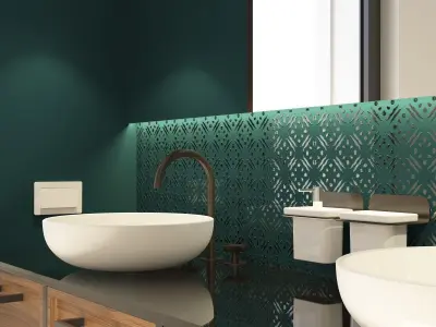 Bathroom sink and furniture 3D model