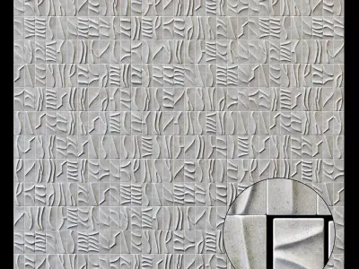 Tile line curve decor n1 3D model