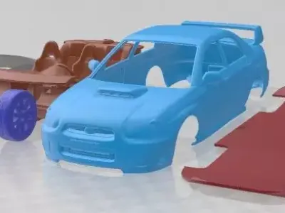 Subaru Impreza STi 2003 Printable Car 3D print model