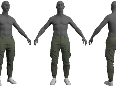 Cargo Pants - Marvelous Designer  3D model