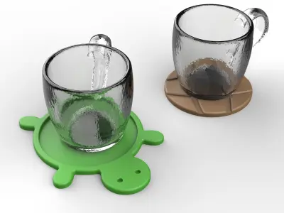 Turtle coaster Free 3D print model