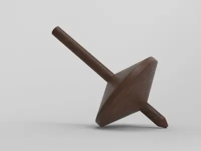 Logh Spinning Top Low-poly 3D model