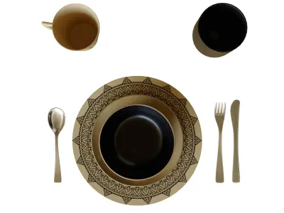 African Plates 3D model