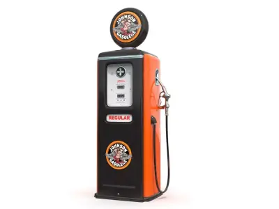 Vintage JOHNSON Gas Pump 1948 3D model