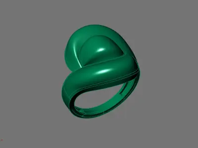 Women Ring Plain Ring Ready STL 3DM Models Womens Rings 3D print model 16