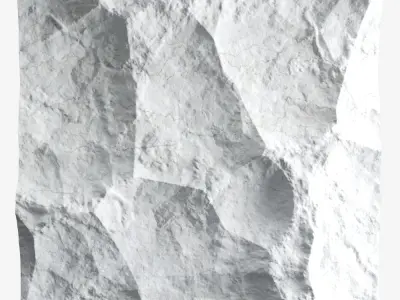 256-RockPanel piece of rock on wall 3D model
