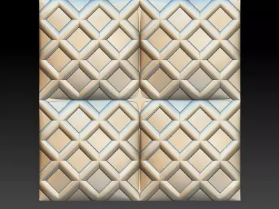 3D WALLPANEL 600MM x 600MM 3D model 4
