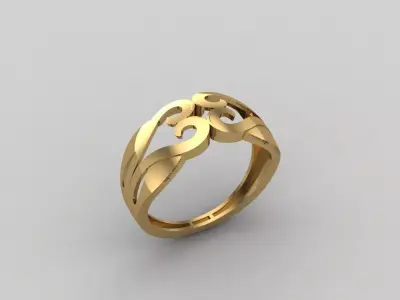 Women Ring Plain Ring Ready STL 3DM Models Womens Rings 3D print model 59