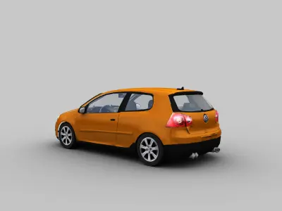 Volkswagen Golf Gt Low-poly 3D model