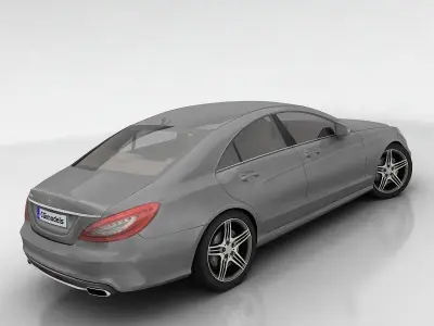 Mercedes Benz CLS Coupe Low-poly 3D model