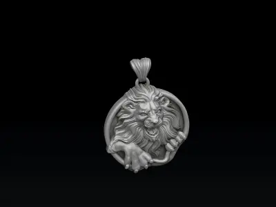 Furious Angry Lion pendant 3D print model