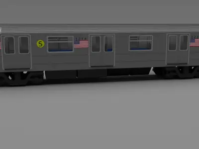 NY train W interior 3D model