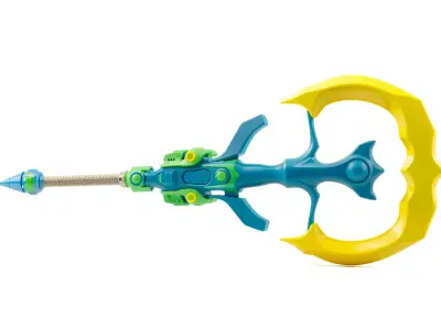 Futuristic Trident Halberd Bright Model Pack Low-poly 3D model