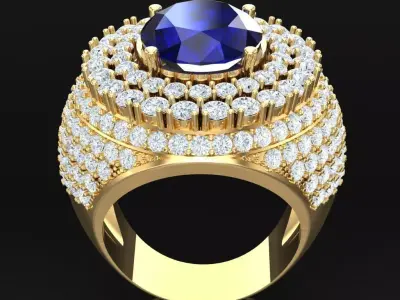 Luxury Men Rings Designs 4MR002 3D print model