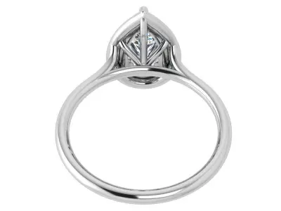 Pear Diamond Ring 4301 3D print model
