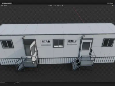 Construction Site Mobile Portable Office 3D Model 3D model