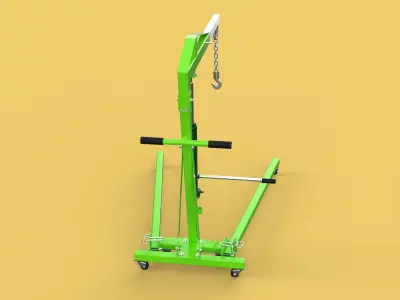 ENGINE CRANE HOIST LIFTING STAND FOLDABLE MOBILE HYDRAULIC JACK 3D model