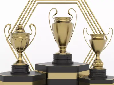 Trophy Cup Collection 3D model 16
