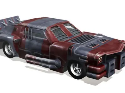 Mad Max CARS Low-poly 3D model