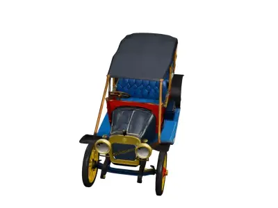 1912 Brass Era Car  Early Antique Luxury Automobile 3D model