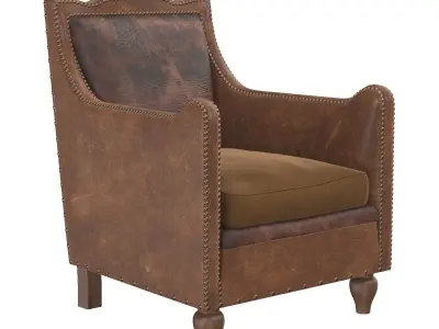 Leather Mens Club Chair LU6066227097112 3D model