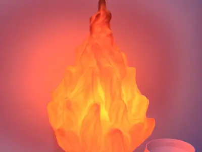 Flame lampshade 3D print model