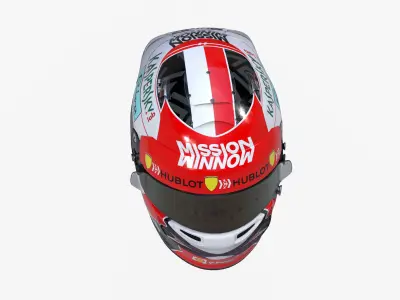 Leclerc helmet 2019 Low-poly 3D model