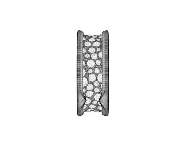 BULGARI - B ZERO 1 RING - TWO BAND WITH DIAMONDS  3D print model
