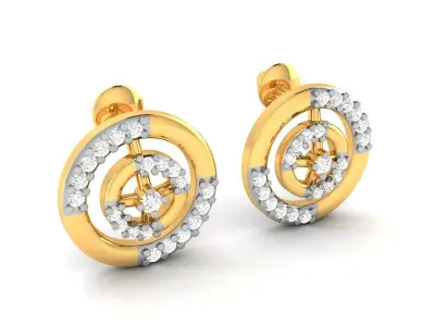 Women Diamond Earring 3D print model