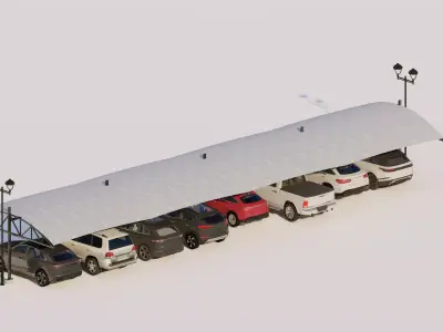 Roof Parking-Parking Lot  3D model