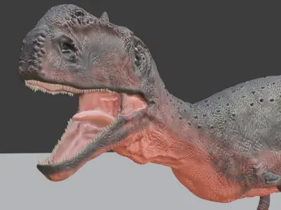 Majungasaurus dinosaur Low-poly 3D model