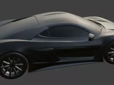 Black Sports Car 3d Model 3D model