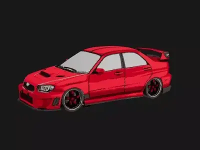 Sports Sedan 3D Model 3D model