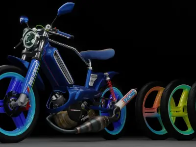 PEUGEOT 103 tuning v2 3D model