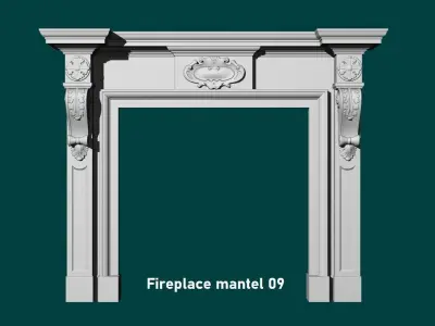 Georgian style fireplaces series No9 3D model
