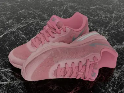 NIKE AIR - PINK 3D SHOES 3D model