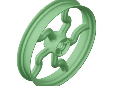 Plastic Bike Wheel Rim Toy 3D model