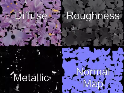 Violet Fantasy Creature model pack Low-poly 3D model