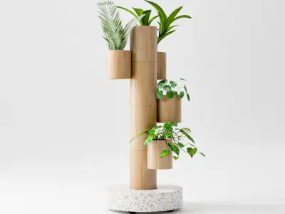 Plant Bamboo Rack 3D model