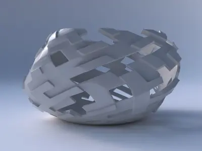 Bowl helix with cuts and bulges 3D print model