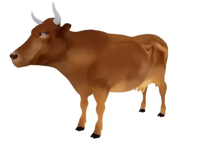 Cow Rigged 3d Model Low-poly 3D model
