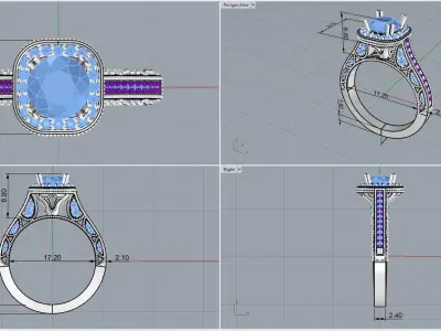 ring code 150 3D print model