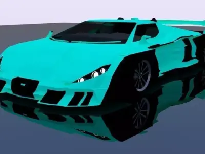 Hypercar Devil A16 Low-poly 3D model