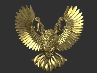 flying owl 3D print model