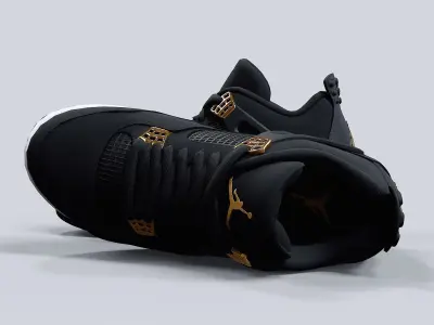 Air Jordan4-retro sneaker-v1 2 Low-poly 3D model