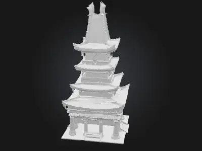 Pagoda Tower  Majestic Symbol of Eastern Architecture 3D model