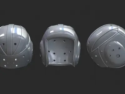 1930s Leather Football Helmet 3D print model